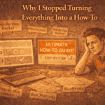Why I Stopped Turning Everything Into a How To