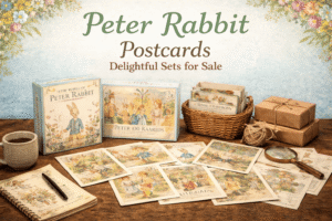 Peter Rabbit postcard Beatrix Potter illustration print